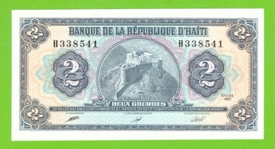 HAITI 2 GOURDES 1990 P-254 UNC