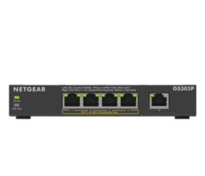Switch Netgear 5p GS305P300EUS (5x10/100/1000Mbit 4xPoE+)