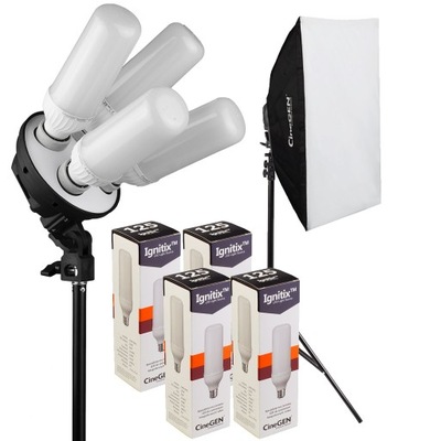 Lampa fotograficzna do zdjęć 500W LED statyw 5500K softbox 50x70 cm 802