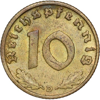 10 Reichspfennig 1937 D