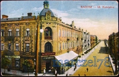 RADOM - ULICA KOŚCIELNA - CUKIERNIA 1917