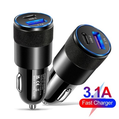 66W USB Car Charger Quick Charge 3.0 USB Type C Fast Charging Phone 