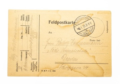 ŁOWICZ - FELDPOST POZNAŃ 1915