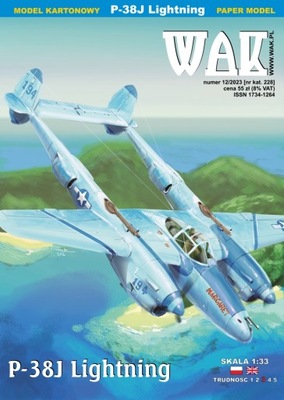 WAK 12/23 - Samolot myśliwski P-38J Lightning