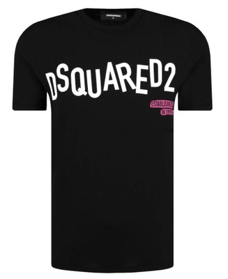 T-SHIRT KOSZULKA SLIM FIT DSQUARED2 CZARNA r.S