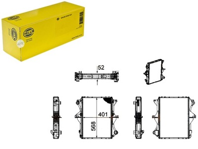 HELLA РАДИАТОР ДВИГАТЕЛЯ 53858