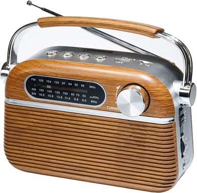 Radio TIROSS TS-461 BT MP3 Brązowo-srebrny