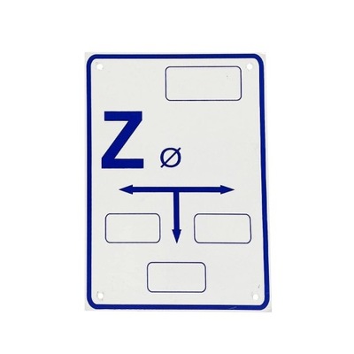 TABLICZKA ORIENTACYJNA DO ZASUW ZNAK Z DOLIŃSKI