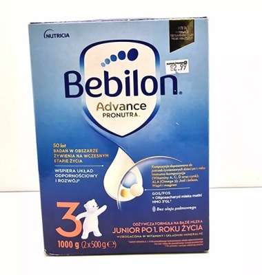 MLEKO BEBILON JUNIOR 3 PRONUTRA ADVANCE 1000G