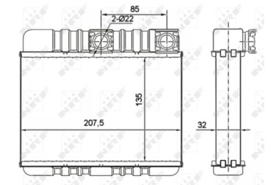 Nrf отопитель bmw e46 98- x3 04- фото №1
