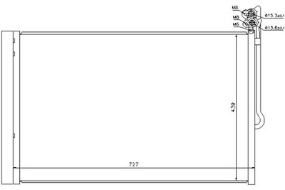 KONDENSATORIUS KONDICIONAVIMO VW TOUAREG 3.0D-4.2D 01.10- 