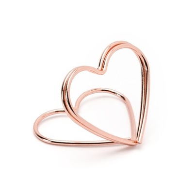 Stojaki na winietki Serca rose gold PCH1-019R