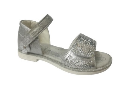 Sandałki sandały r29 dziewczęce buty srebrne