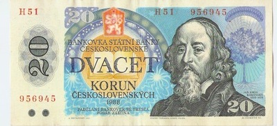 Czechosłowacja 20 Koron 1988