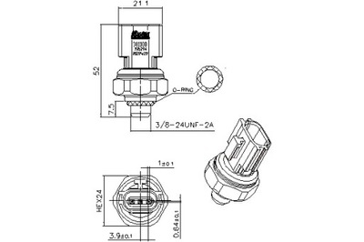 NISSENS SWITCH PUMPING AIR CONDITIONER INFINITI FX G M M45 Q50 Q60  