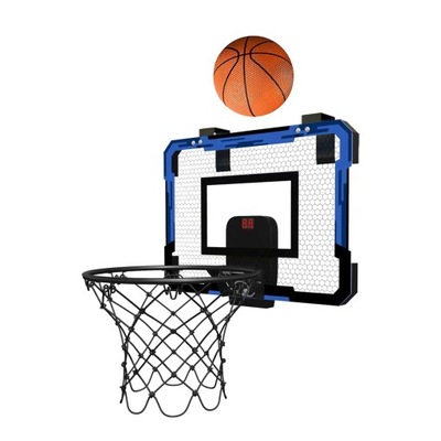 Obręcz do koszykówki, gra sportowa z systemem koszykówki nad drzwiami Mini Hoop niebieska