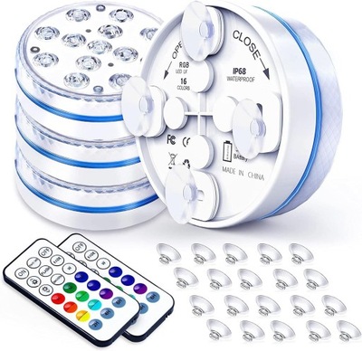 OŚWIETLENIE BASENU HIT NOWOŚĆ OŚWIETLENIE BASENOWE 4 SZTUKI 13 DIOD LED