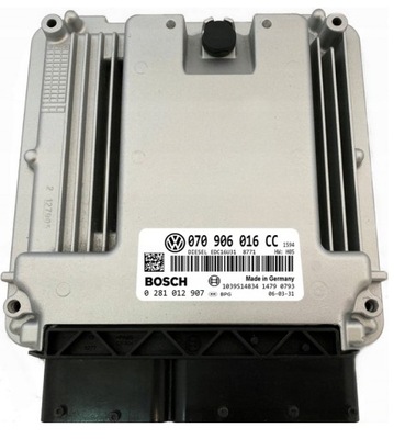 COMPUTADOR ECU T5 2.5 TDI 070906016CC 0281012907 IMMO APAGADO  