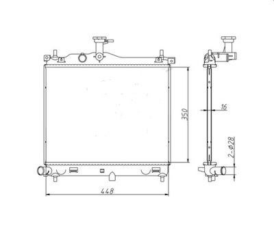 RADUADOR HYUNDAI I-10 08- 253100X100 NUEVO  