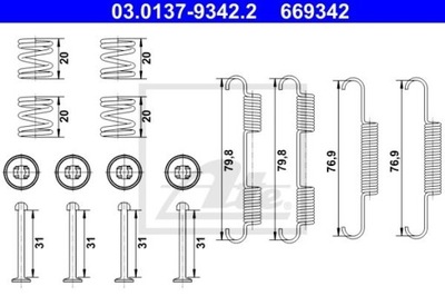 SET ASSEMBLY PADS ATE 03.0137-9342.2  