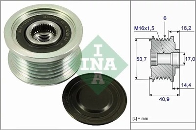 INA 535027010 EMBRAGUE ALT.  