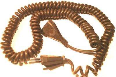 Przewód kabel spiralny sprężynowy z wtykami