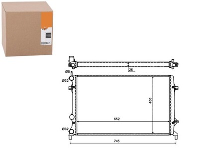 РАДИАТОР ДВИГАТЕЛЯ NRF 5C0121251E 5C0121251D 040049