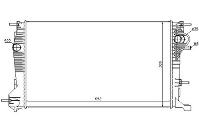 NISSENS RADUADOR DEL MOTOR RENAULT FLUENCE MEGANE M  