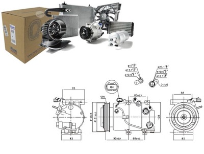 KOMPRESORIUS KONDICIONAVIMO KIA OPTIMA 1.7D 03.12- NISSENS 