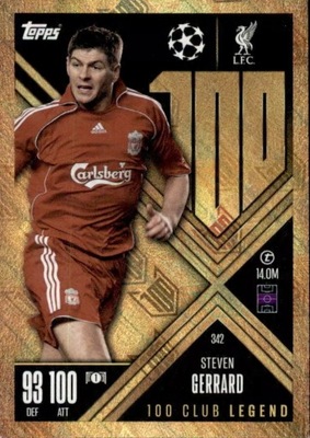 スポーツ steven gerrard MATCH ATTAX EXTRA 2024/25 100 CLUB LEGEND 342 STEVEN GERRARD