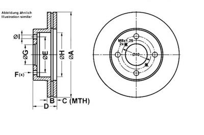 Ate гальмівні диски гальмівні 2szt. suzuki alto wagon r+ 1. фото №1