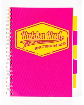 Kołozeszyt PUKKA PAD Project Book Neon A4 różowy
