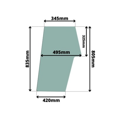 VENTANAS LATERAL ESTABLE PARTE TRASERA BOBCAT IZQUIERDA  