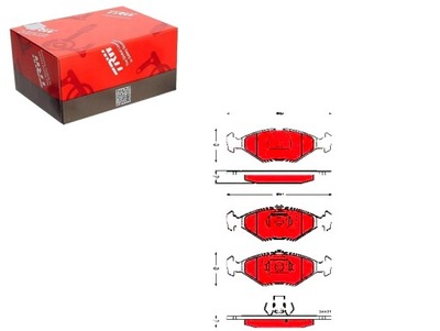 Гальмівні колодки гальмівні fiat перед palio trw фото №1