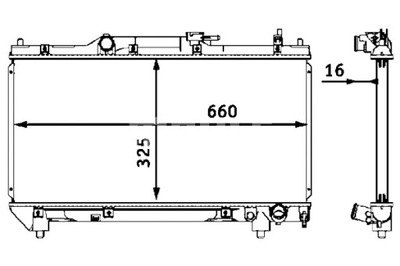 MAHLE РАДІАТОР ДВИГУНА ВОДИ TOYOTA AVENSIS 2.0 09.97-10.00
