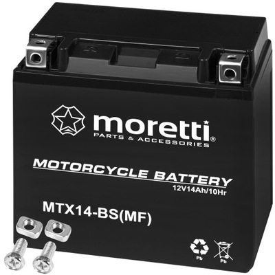 BATERÍA ZELOWY MORETTI MTX14-BS 12V 14AH PARA MOTOCICLETA SCOOTER MOTOR QUAD  