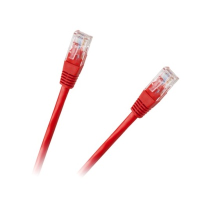 Patchcord kabel UTP 8c wtyk-wtyk 1.0m CCA czerwony cat.6e