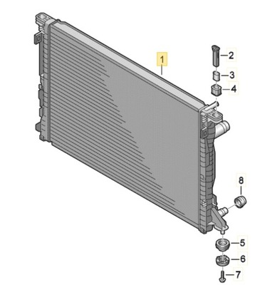 RADIATOR WATER AUDI Q7 Q8 4M0 ORIGINAL 4M0121251M  