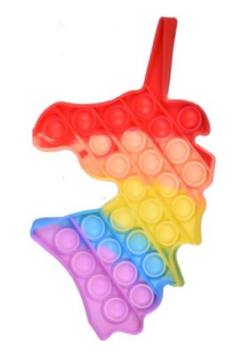 PUSH BUBBLE POP ZABAWKA SENSORYCZNA JEDNOROŻEC