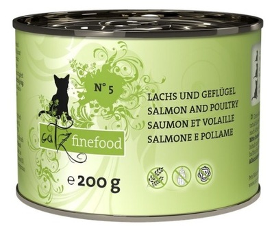 Mokra karma dla kota Catz Finefood Classic Łosoś i Drób N. 05 200g