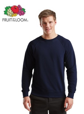 FRUIT OF THE LOOM 62138 Lekka Bluza RAGLAN Męska GRANATOWA rozmiar: XXL