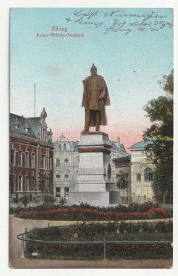 ELBLĄG. Widok na pomnik Cesarza Wilhelma
