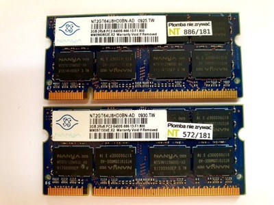 PAMIĘĆ RAM 4GB 2x2GB DDR2 SO-DIMM 800MHz PC2 6400S