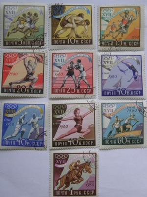 ZSRR - Olimpiada Rzym1960 - Mi. 2369-78 kasowane