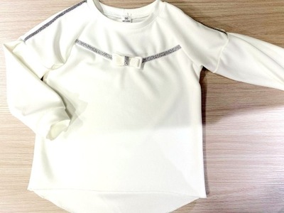 Elegancka bluzka biała z kokardką r.110