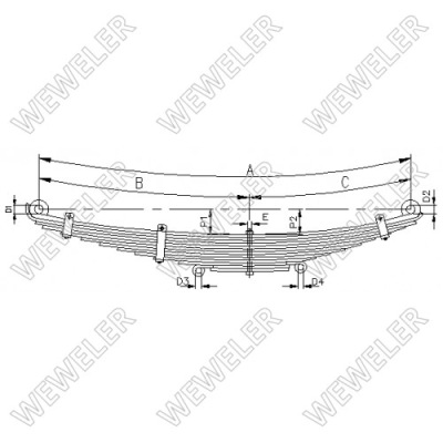 Рессора man schomäcker 72820000, o.e. 81434026010 фото №1