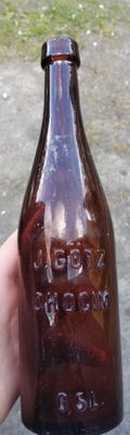 Przedwojenna butelka browar J. Gotz Okocim - huta Jabłonna rzadsza