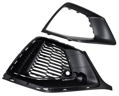 Заглушка решітка радіатора молдинг ґрати права audi q8 sq8 4m8 s-line 18-oe dark хром фото №1