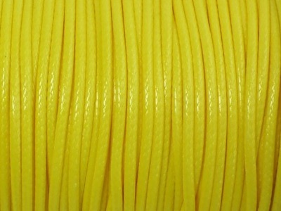 Sznurek lakierowany neonowy żółty 2 mm - 4 m