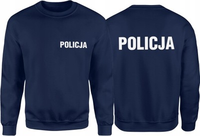 BLUZA POLICJA Z NADRUKIEM OCHRONA STRAŻ r. XS